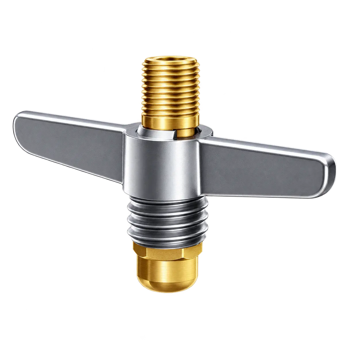 Niple Borboleta P13 em Latão 5/8" UNC x 1/8" NPT Macho Roco