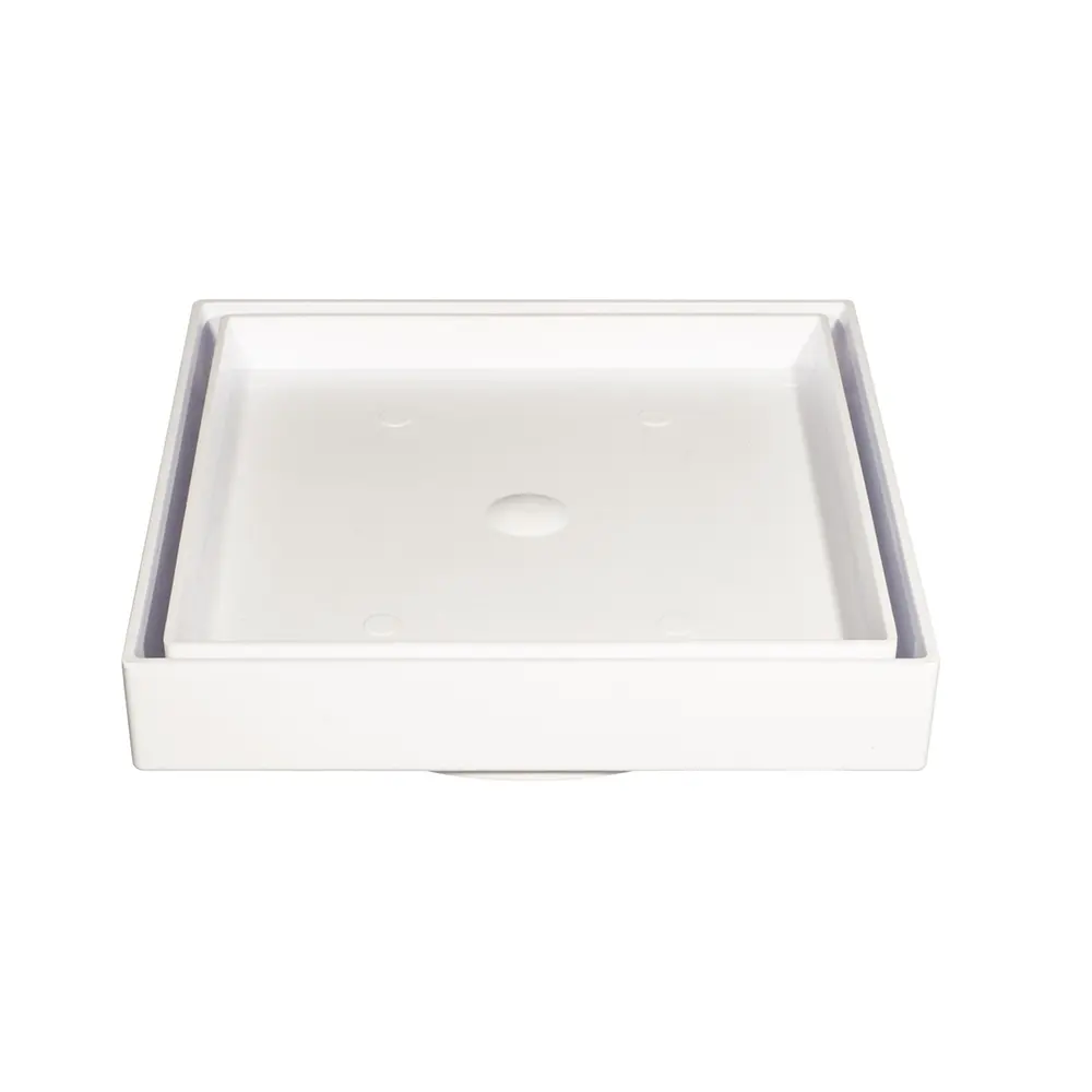 Ralo Quadrado Invisível 15 x 15 cm Branco Estrela