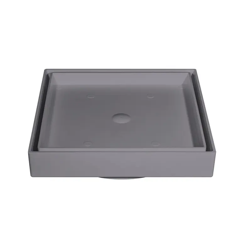 Ralo Quadrado Invisível 15 x 15 cm Cinza Estrela