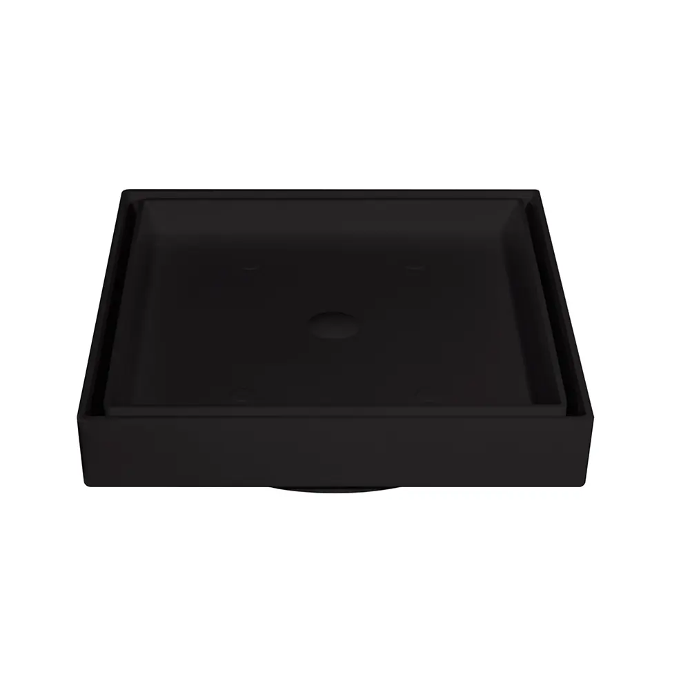 Ralo Quadrado Invisível 15 x 15 cm Preto Estrela