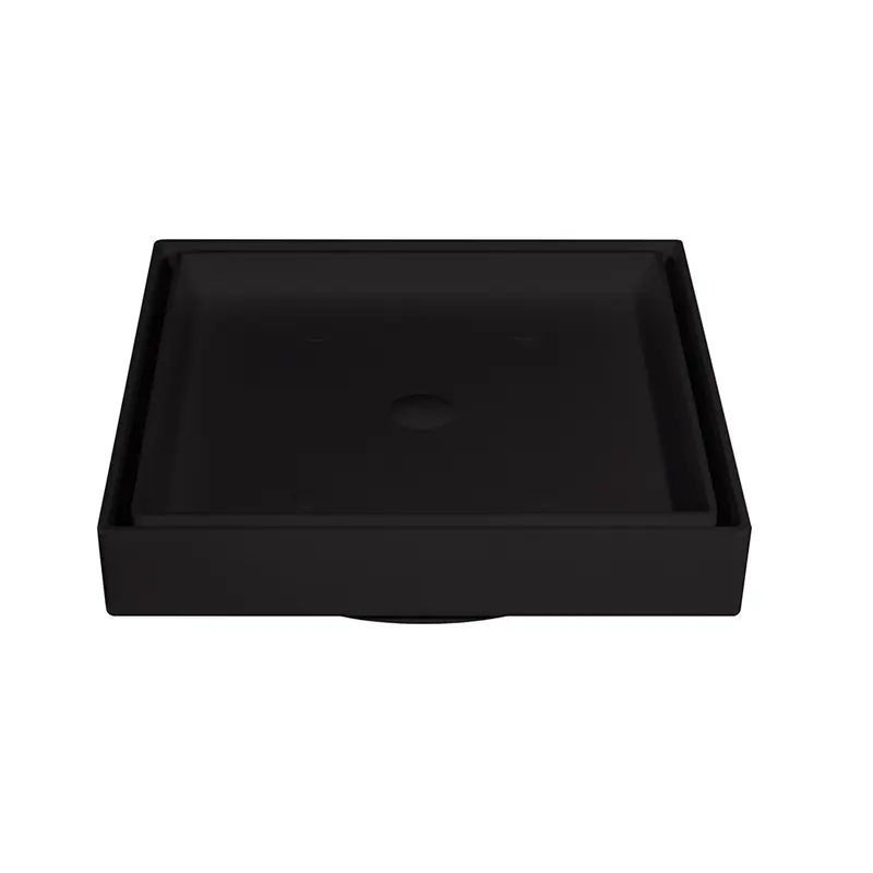 Ralo Quadrado Invisível 15 x 15 cm Preto Estrela