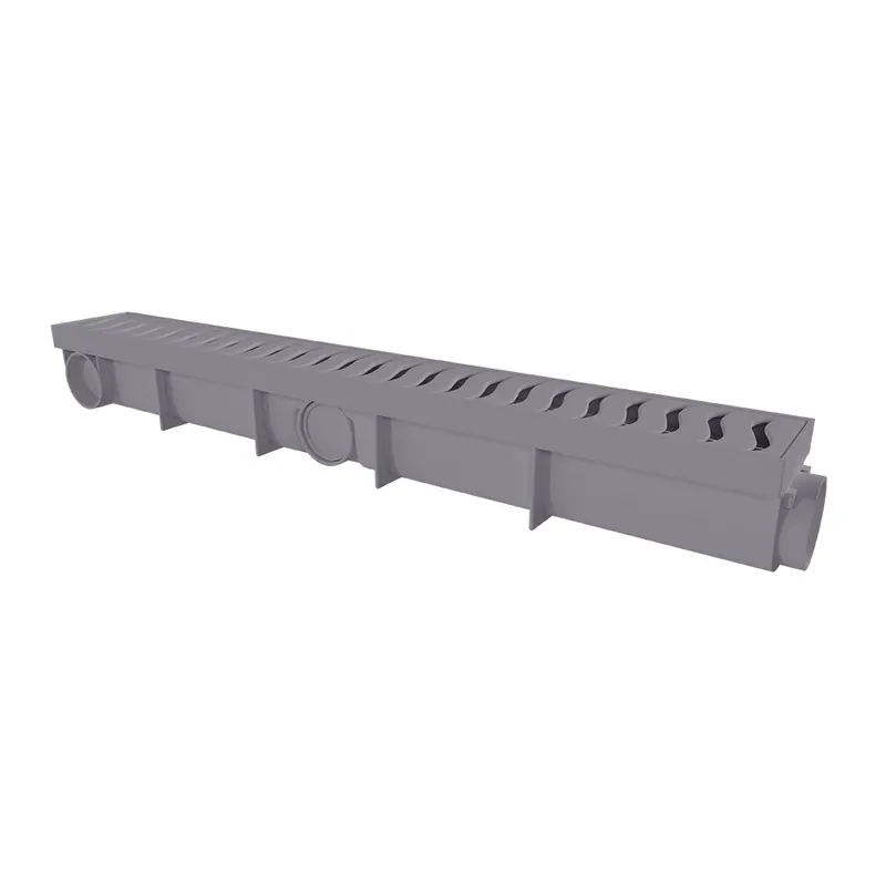 Ralo Linear Modular 6 x 50 cm Cinza com Grelha ABS Estrela