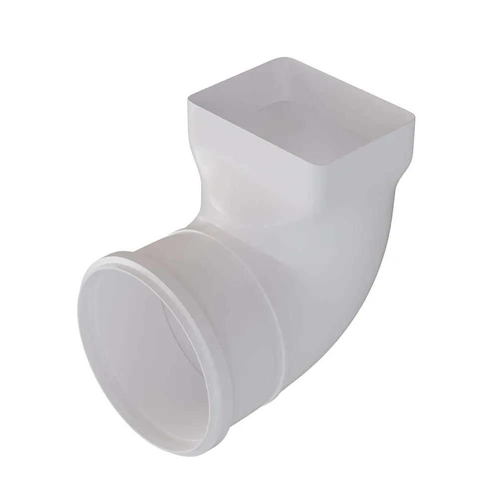 Joelho 90° para Calha Quadrada Style 100 mm Branco Estrela