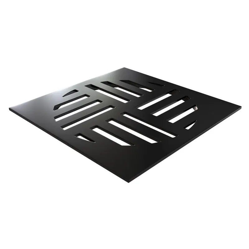 Grelha para Ralo Quadrada 10 x 10 cm Preta sem Fecho Automático Estrela