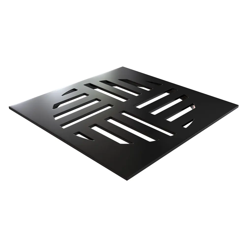 Grelha para Ralo Quadrada 15 x 15 cm Preta sem Fecho Automático Estrela