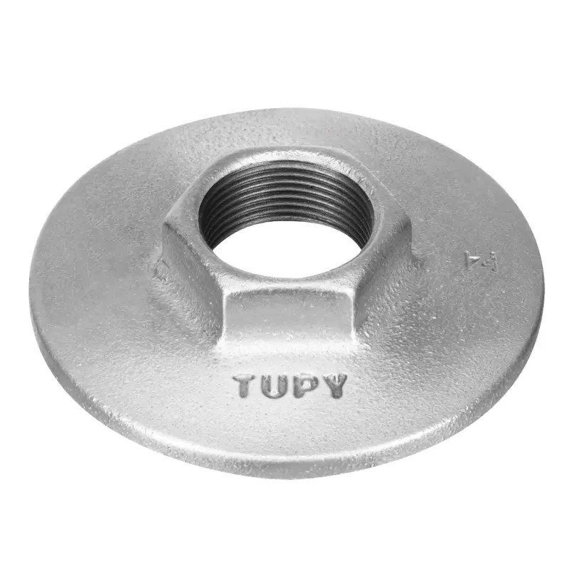 Flange Sextavada em Ferro Galvanizado