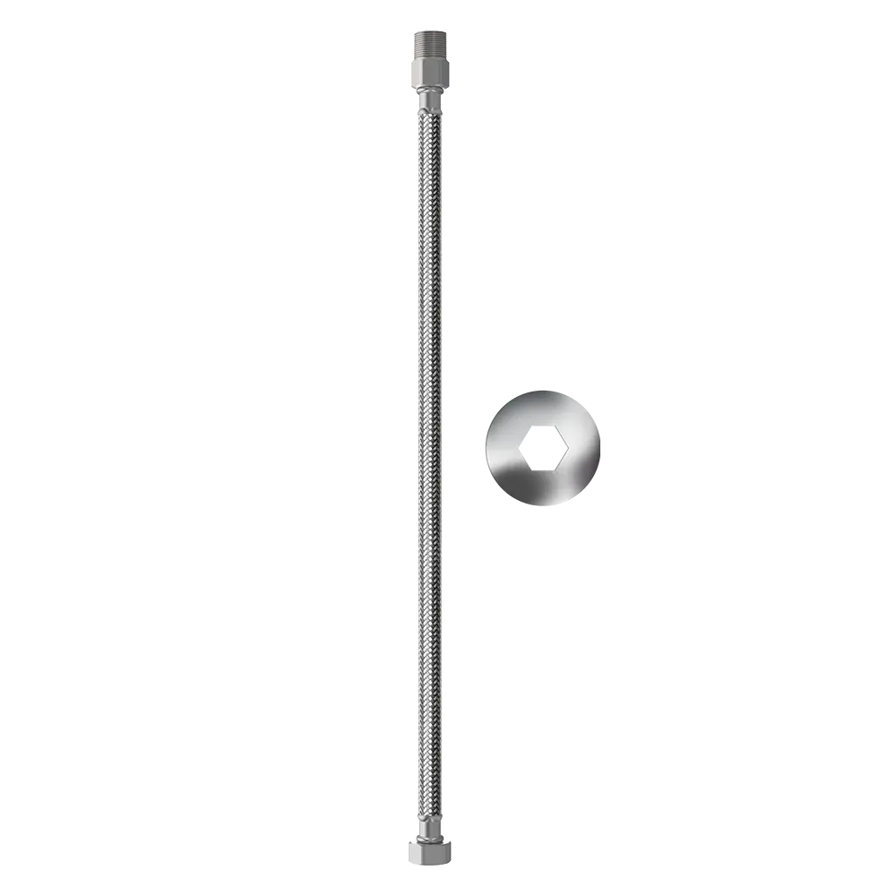 Engate Flexível de Aço Inox 40 cm 1/2" Macho x Fêmea Pádova