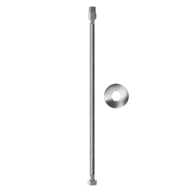 Engate Flexível de Aço Inox 40 cm 1/2" Macho x Fêmea Pádova