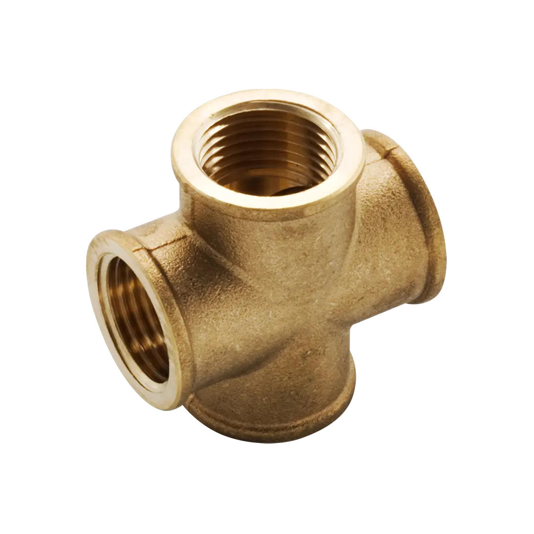 Cruzeta de Latão 1/2" com 4 Saídas Fêmea Blukit
