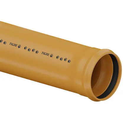 Tubo de Esgoto Ocre JEI com Junta Elástica (barra) - Produto base (cód. 20001120)