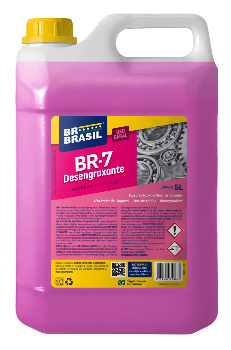 Desengraxante BR-7 5 Litros BR Brasil