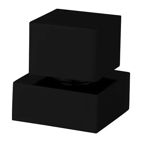 Acabamento para Registro Quadrado Preto Fosco