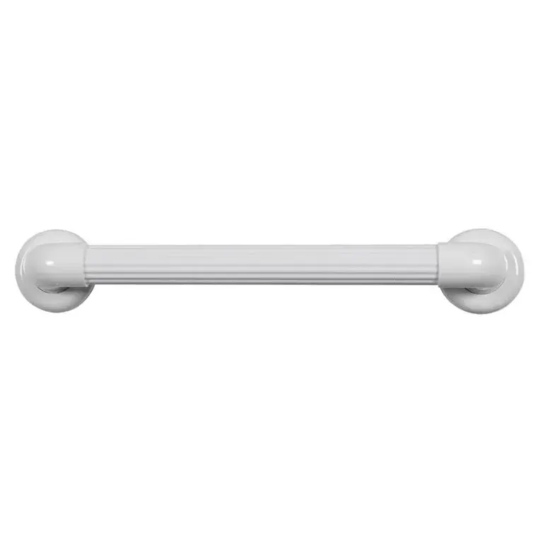 Barra de Apoio Reta em PVC Branco 40 cm para Banheiro Astra