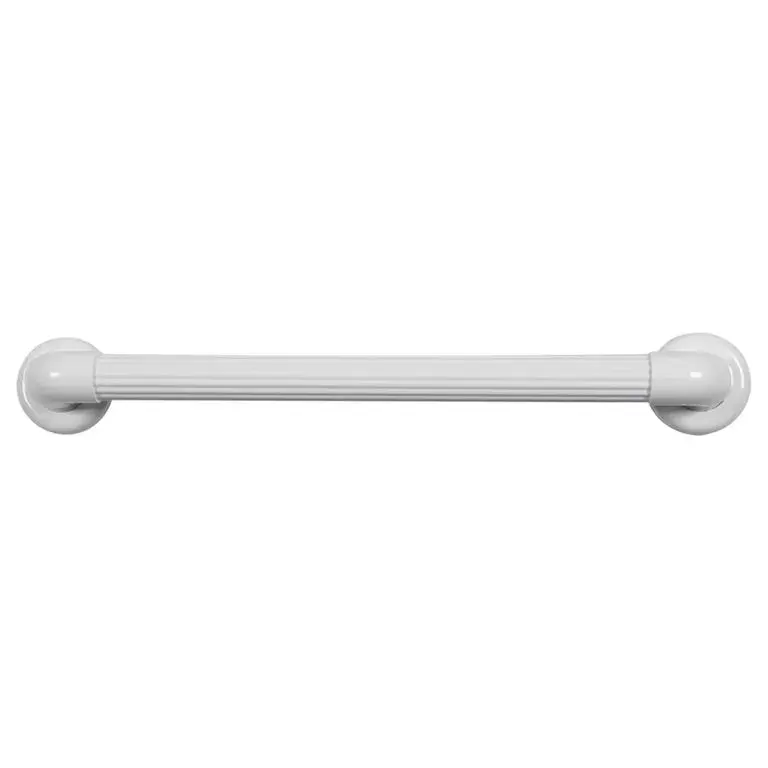 Barra de Apoio Reta em PVC Branco 50 cm para Banheiro Astra
