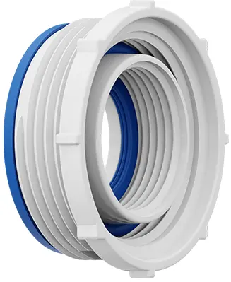 Bucha de Redução Branca de 1.1/2" x 1.1/4" x 7/8" para Sifão Blukit (ref. 030401)