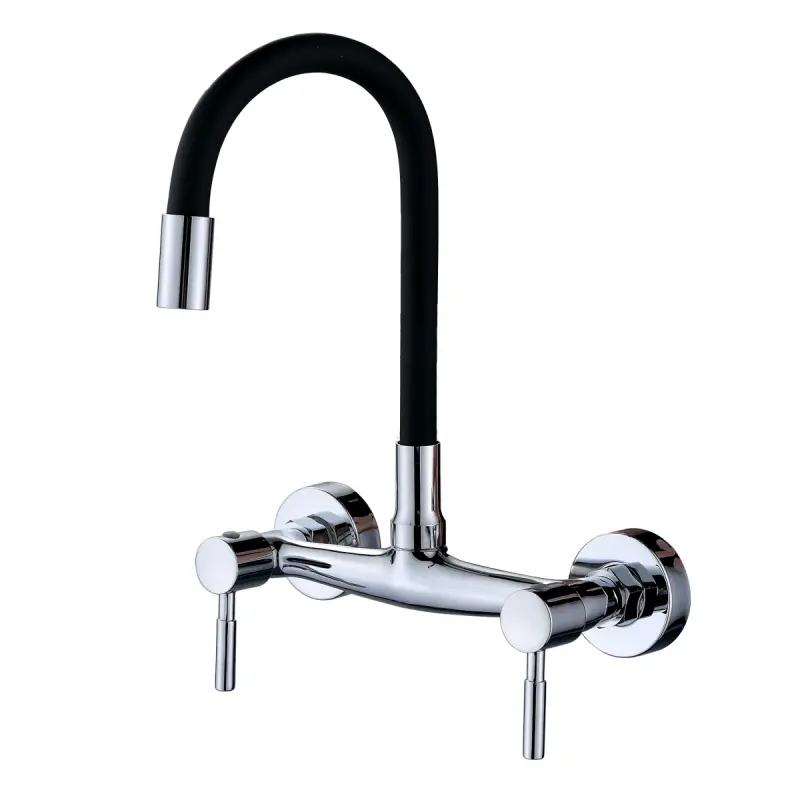 Misturador para Cozinha de Parede Bica Flexível Black XSC-8895 Telca