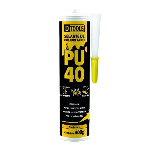 Selante Adesivo de Poliuretano PU40 Branco 400g Dtools