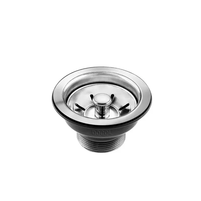 Válvula de Escoamento para Pia e Cuba de Inox 4.1/2" com Cestinha Docol
