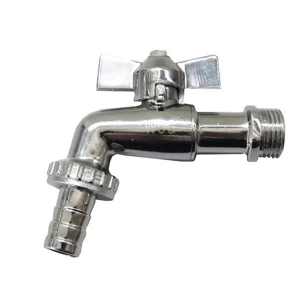 Torneira de Parede para Jardim Esfera Borboleta 1/2" Cromada