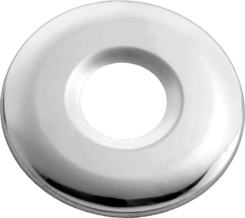 Canopla Redonda 1/2" em Aço Inox 60 mm x 5 mm Blukit