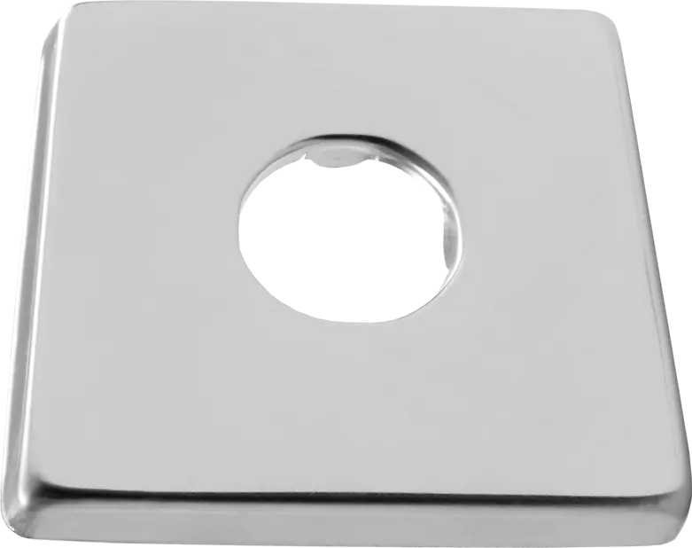 Canopla Quadrada em Aço Inox 1/2" 60 x 60 mm Altura 6 mm Blukit