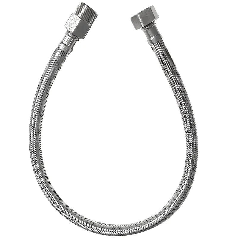 Engate Flexível Trançado Inox 40cm Macho/Fêmea 1/2"