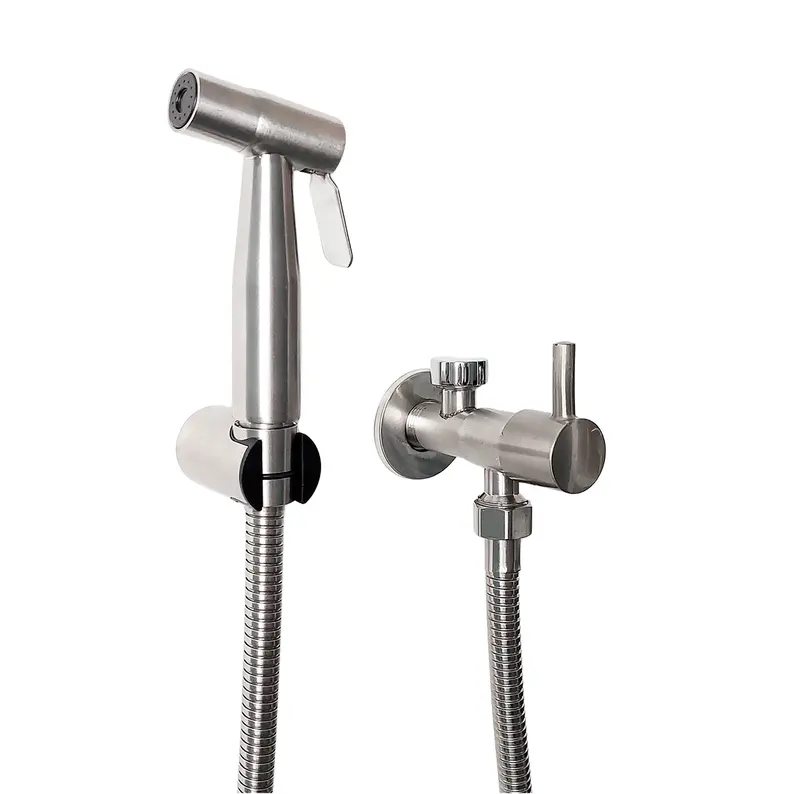 Ducha Higiênica com Derivação e Suporte Inox 120cm