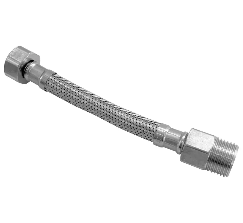 Engate Flexível de Água 15cm Macho e Fêmea 1/2